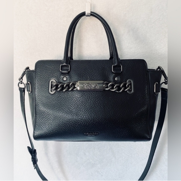 Coach Blake EUC Leather Carryall Satchel/Crossbody - Picture 2 of 9